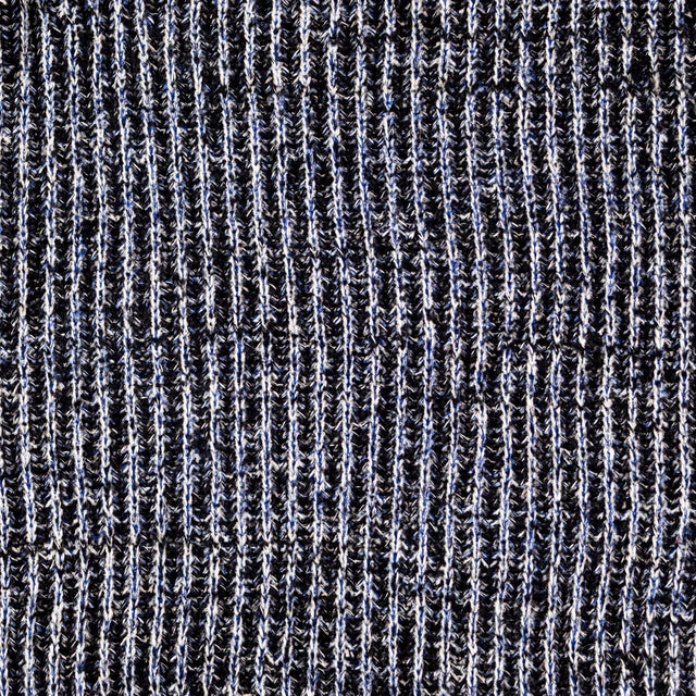 Navy and White Chunky Wool Knit