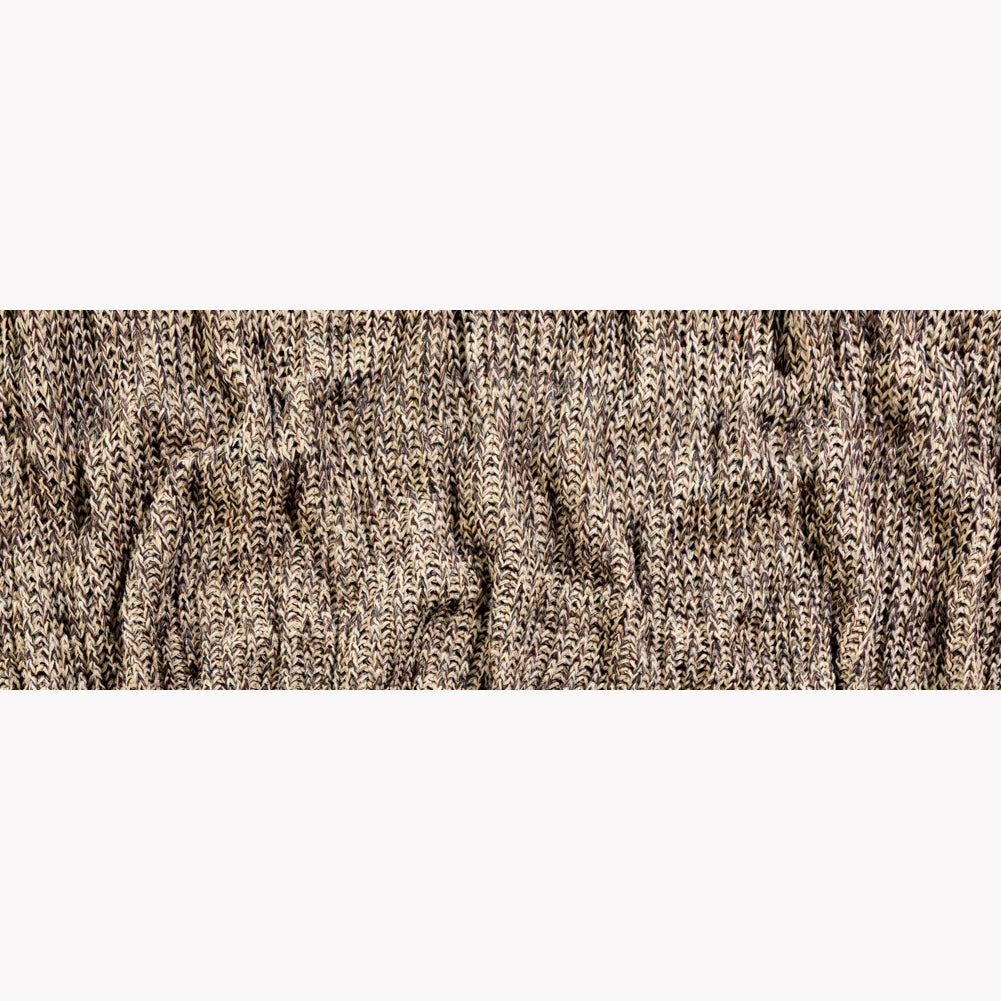 Italian Taupe and Burgundy Chunky Wool Knit Folded