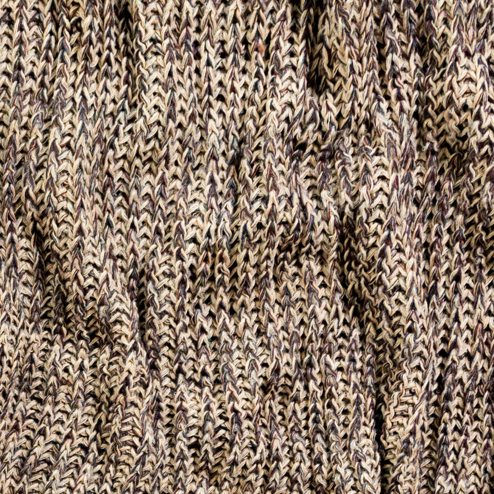 Italian Taupe and Burgundy Chunky Wool Knit