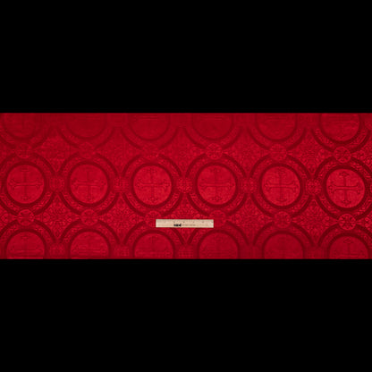 True Red Ecclesiastical Jacquard Folded
