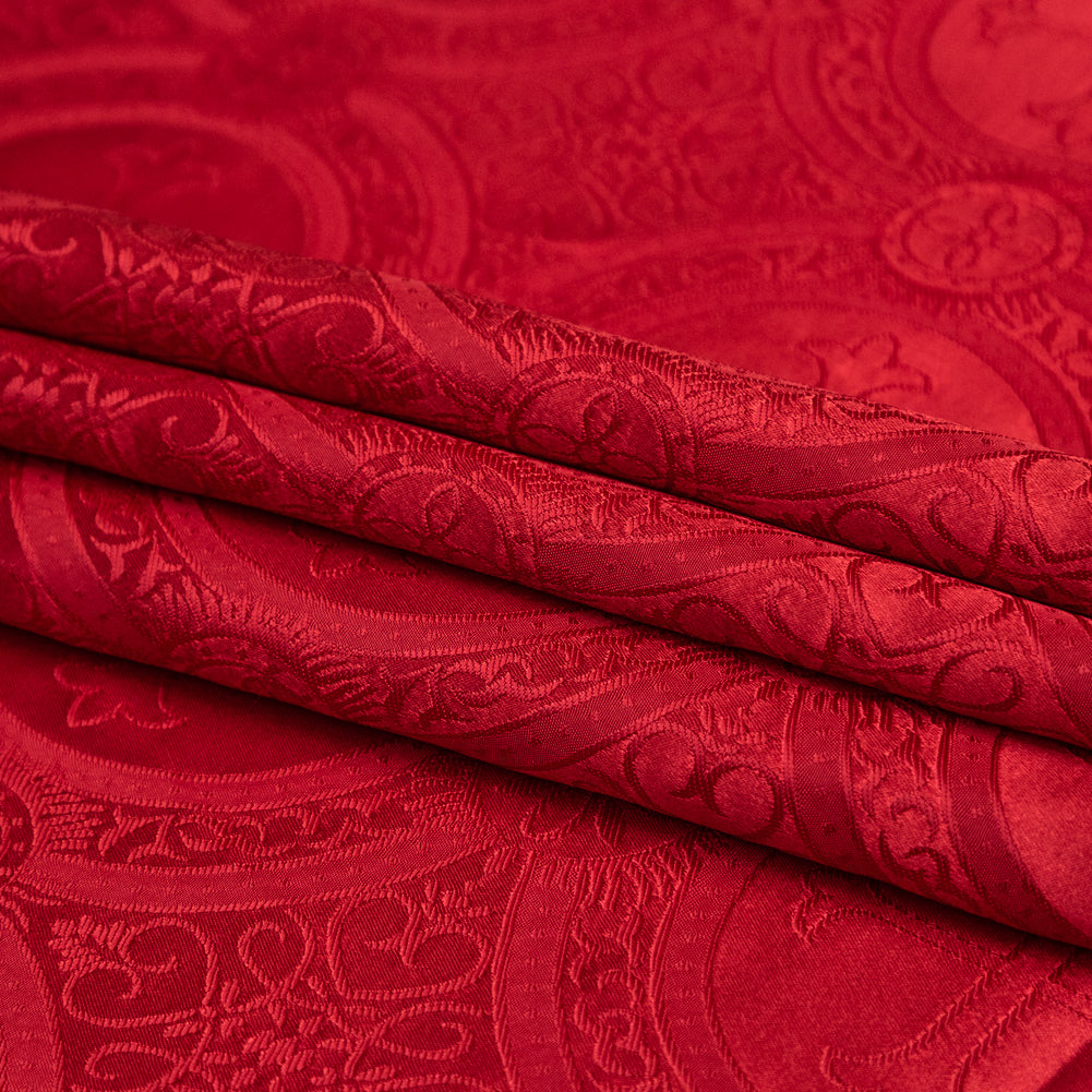 True Red Ecclesiastical Jacquard Detail