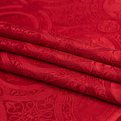 True Red Ecclesiastical Jacquard Detail