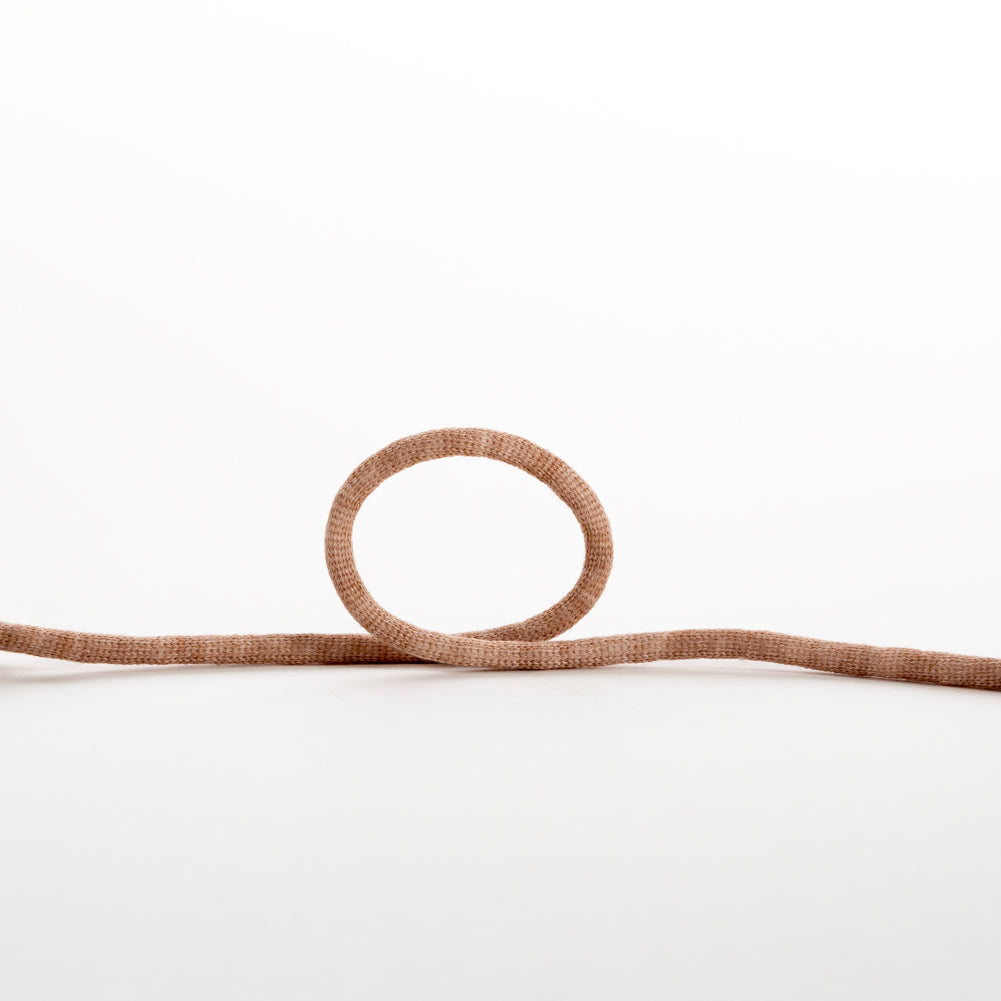 Italian Light Brown Wool Drawstring Trimming - 0.25"