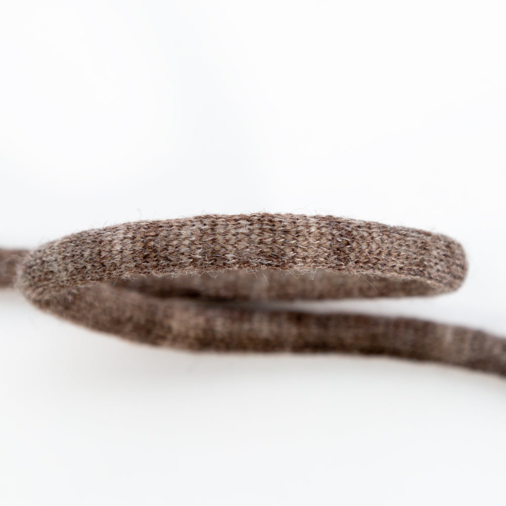 Italian Dark Brown Wool Drawstring Trimming - 0.25" Detail