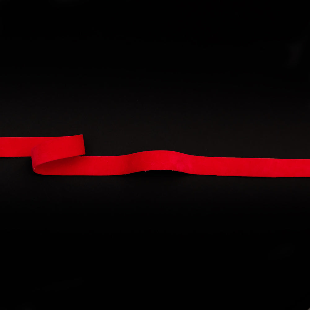 Italian Red Double Faced Brushed Velvet - 0.625"
