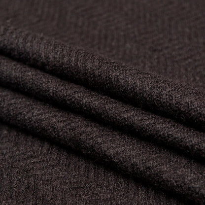 Black Chevron Chunky Wool Knit Folded