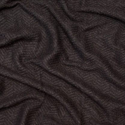 Black Chevron Chunky Wool Knit