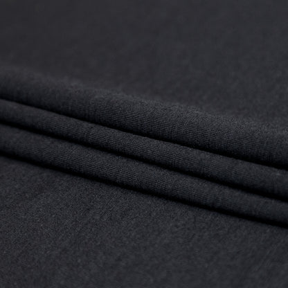 Black Rayon and Wool Double Knit Folded
