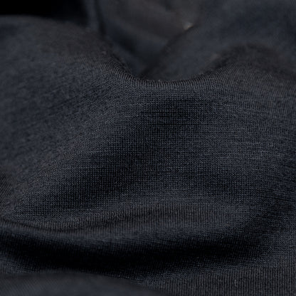 Black Rayon and Wool Double Knit Detail