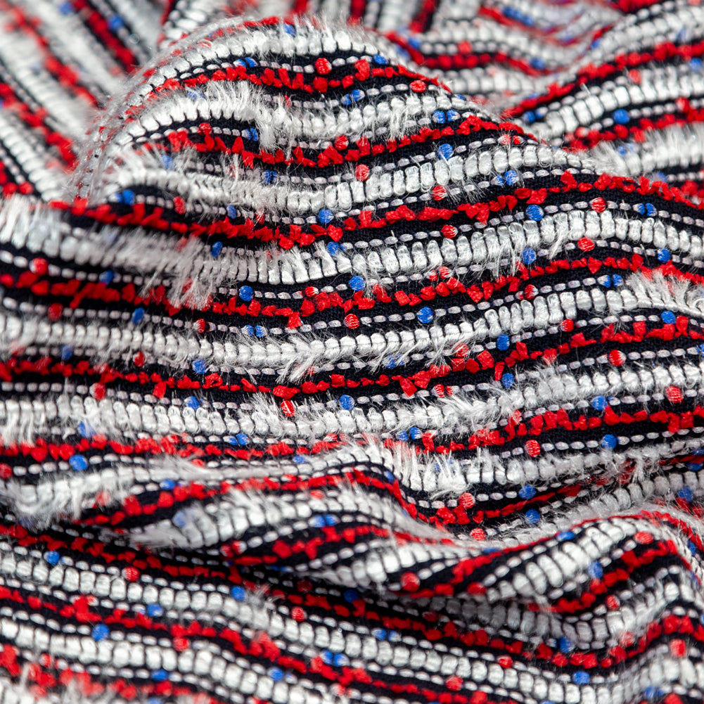 Red, White and Blue Blended Wool Tweed Detail