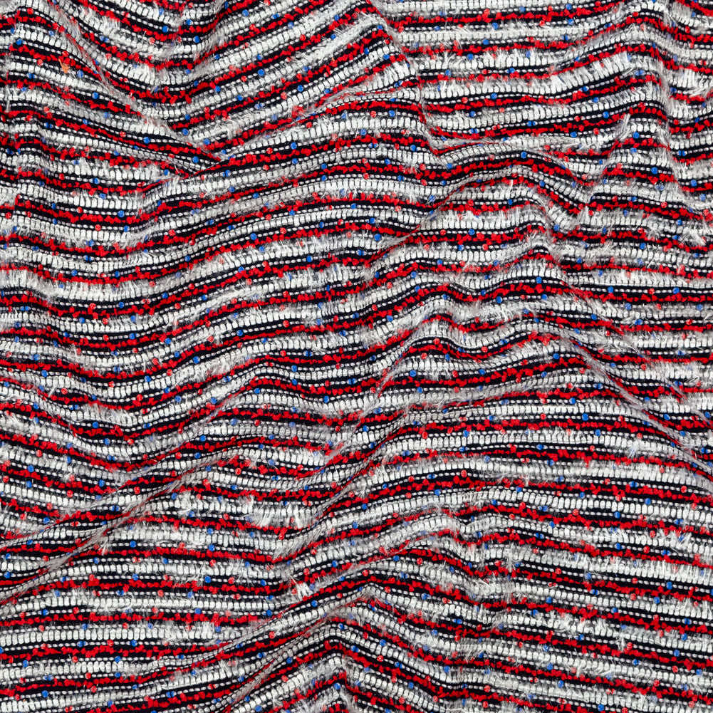 Red, White and Blue Blended Wool Tweed