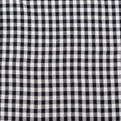 Black, White and Gray Shepherd's Check Wool Double Cloth