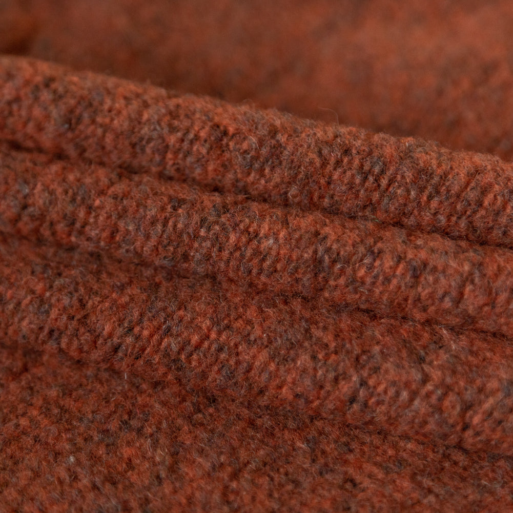 Heathered Orange Chunky Wool Knit Folded