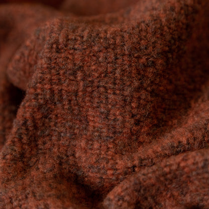 Heathered Orange Chunky Wool Knit Detail