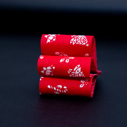 Red and White Christmas Ribbon - 1.875" Detail