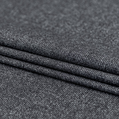 Stretch Wool Suiting - Heathered Peat Gray Folded