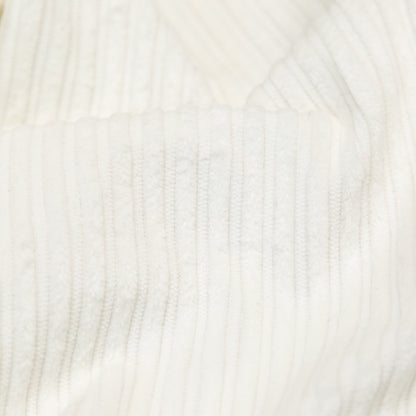 White Striped Pile Rayon Velvet Detail