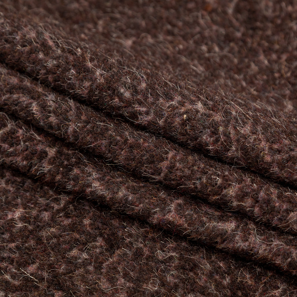 Black and Gray Fuzzy Wool Knit Folded
