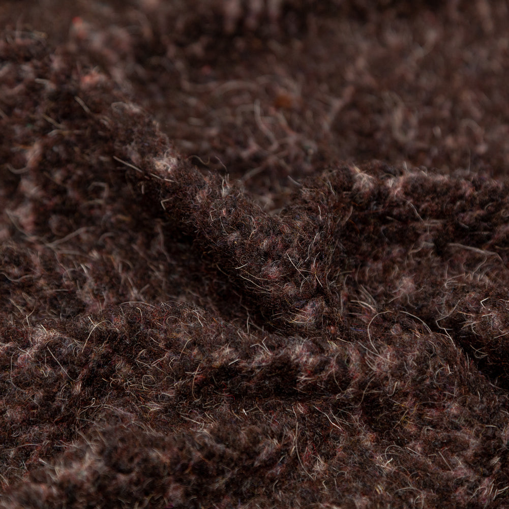 Black and Gray Fuzzy Wool Knit Detail