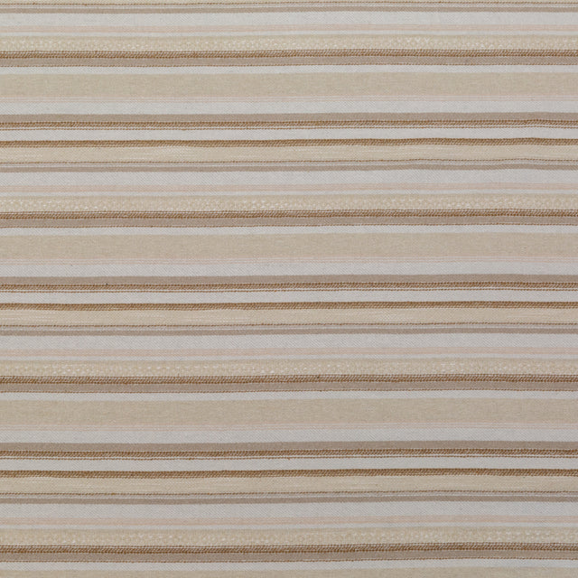 Ivory and Beige Striped Cotton Dobby