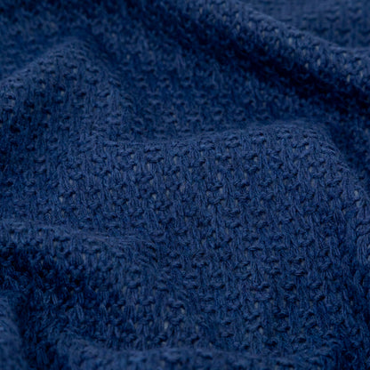 Gray Interlock Knit with Topical Navy Knit Yarn Design Detail