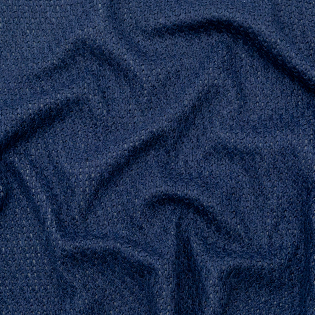 Gray Interlock Knit with Topical Navy Knit Yarn Design