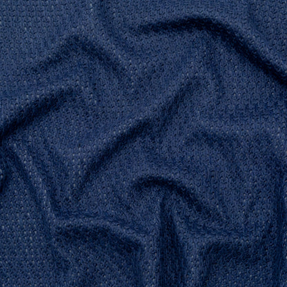 Gray Interlock Knit with Topical Navy Knit Yarn Design