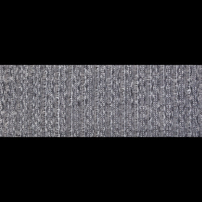 Black, White and Metallic Silver Fringe Lace Full