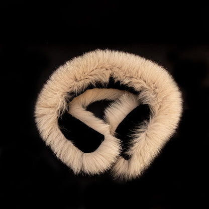 Sand Fox Fur Headband or Scarf with VELCRO&reg; Closure Folded