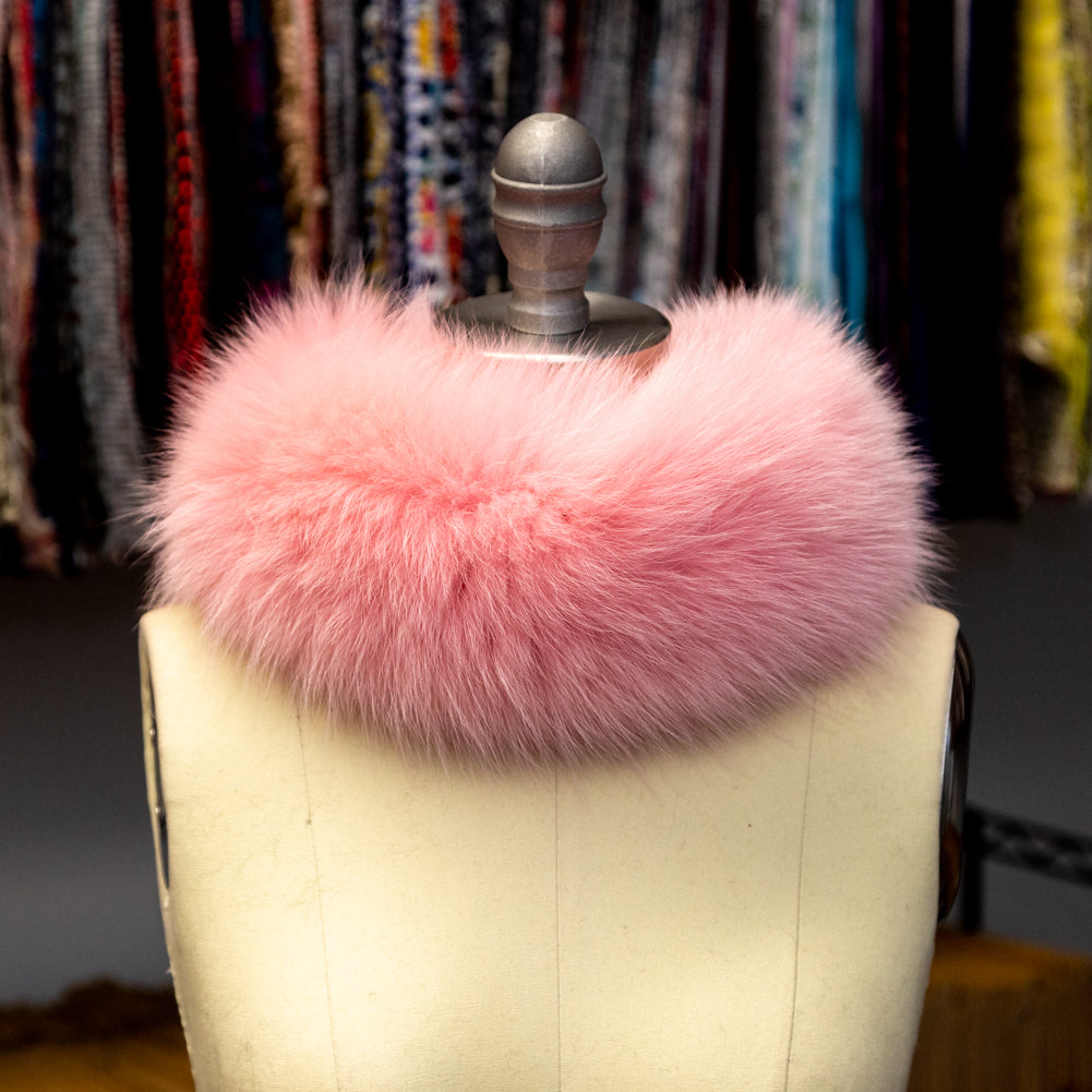 Pink Fox Fur Headband or Scarf with VELCRO&reg; Closure