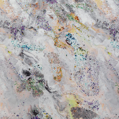 Italian Gray, Pastel Pink and Green Abstract Paper Taffeta