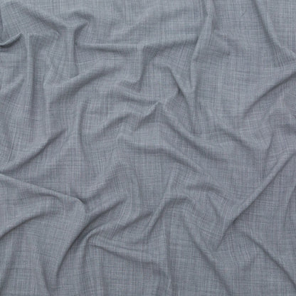 Italian Heathered Light Gray Stretch Suiting