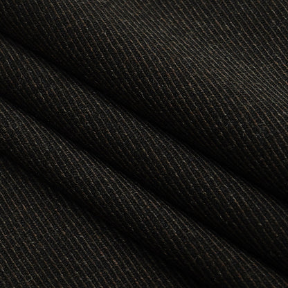 Italian Navy and Brown Heathered Stretch Wool Twill Suiting Folded