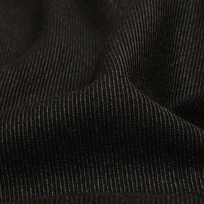 Italian Navy and Brown Heathered Stretch Wool Twill Suiting Detail