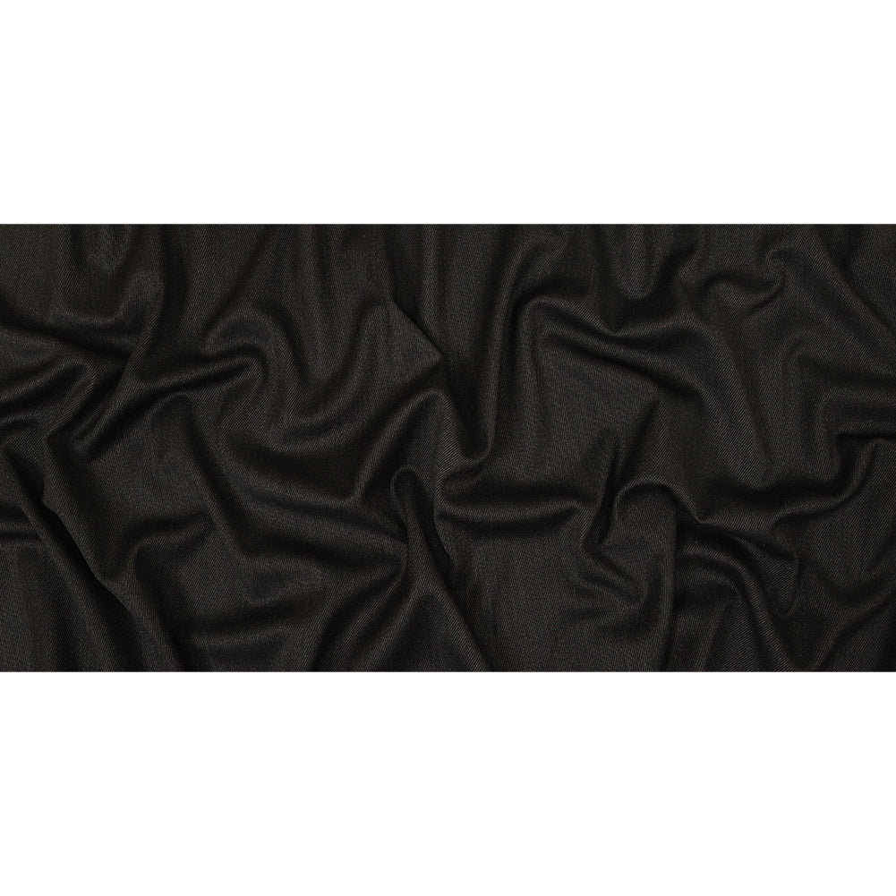 Italian Navy and Brown Heathered Stretch Wool Twill Suiting Full