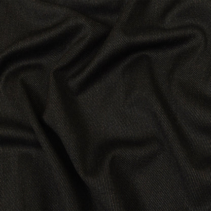 Italian Navy and Brown Heathered Stretch Wool Twill Suiting