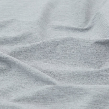 Italian Light Heathered Gray Stretch Starched Rayon Suiting Detail