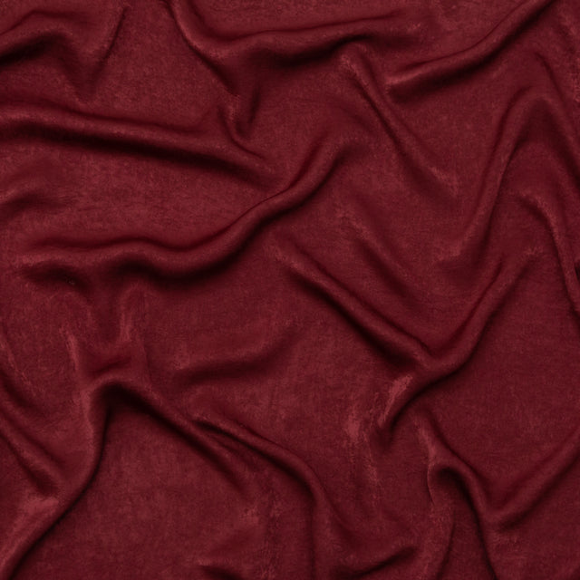 Italian Tawny Port Hammered Polyester Charmeuse
