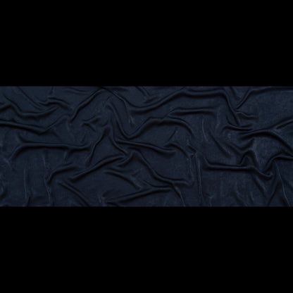 Italian Navy Hammered Polyester Charmeuse Full