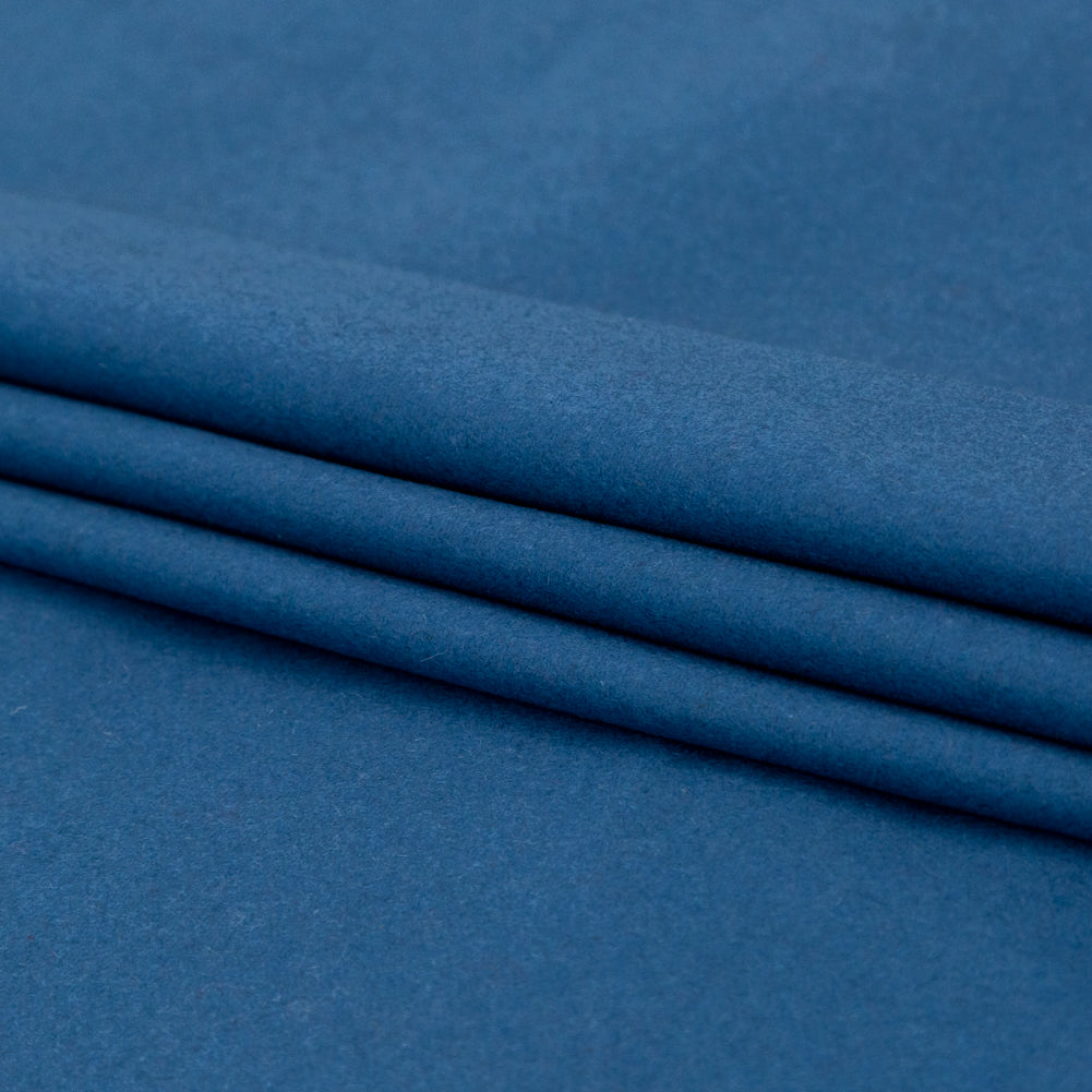 Blue Ashes Felted Wool Coating Folded