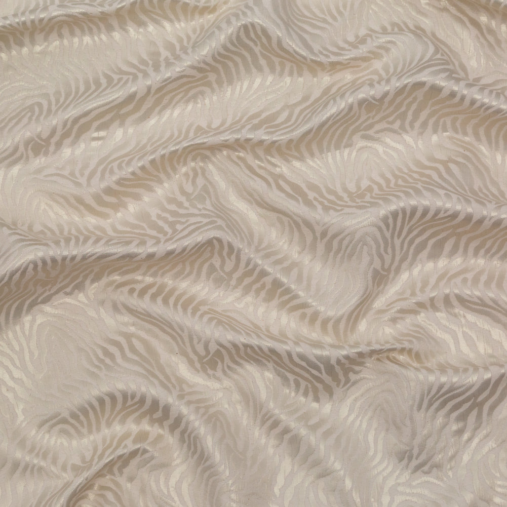 Metallic Whisper White Zebra Cotton Jacquard