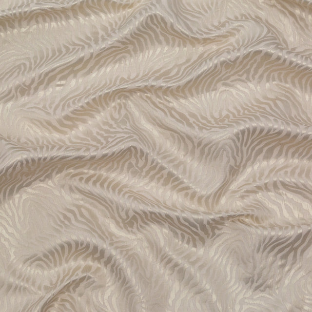 Metallic Whisper White Zebra Cotton Jacquard