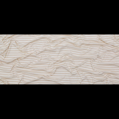 White and Metallic Gold Striped Rib Knit Full
