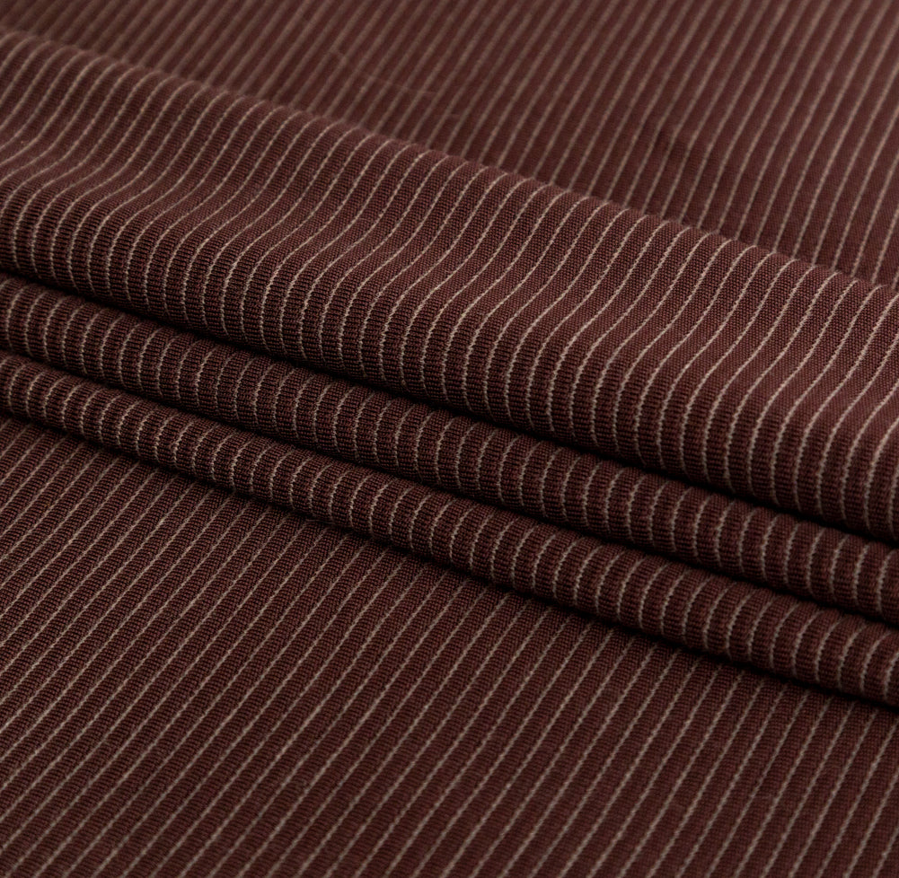 Brown and Gray Knit Ottoman Folded