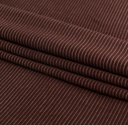 Brown and Gray Knit Ottoman Folded