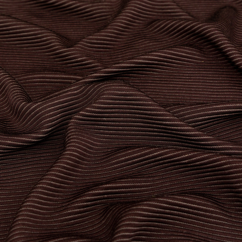 Brown and Gray Knit Ottoman Detail