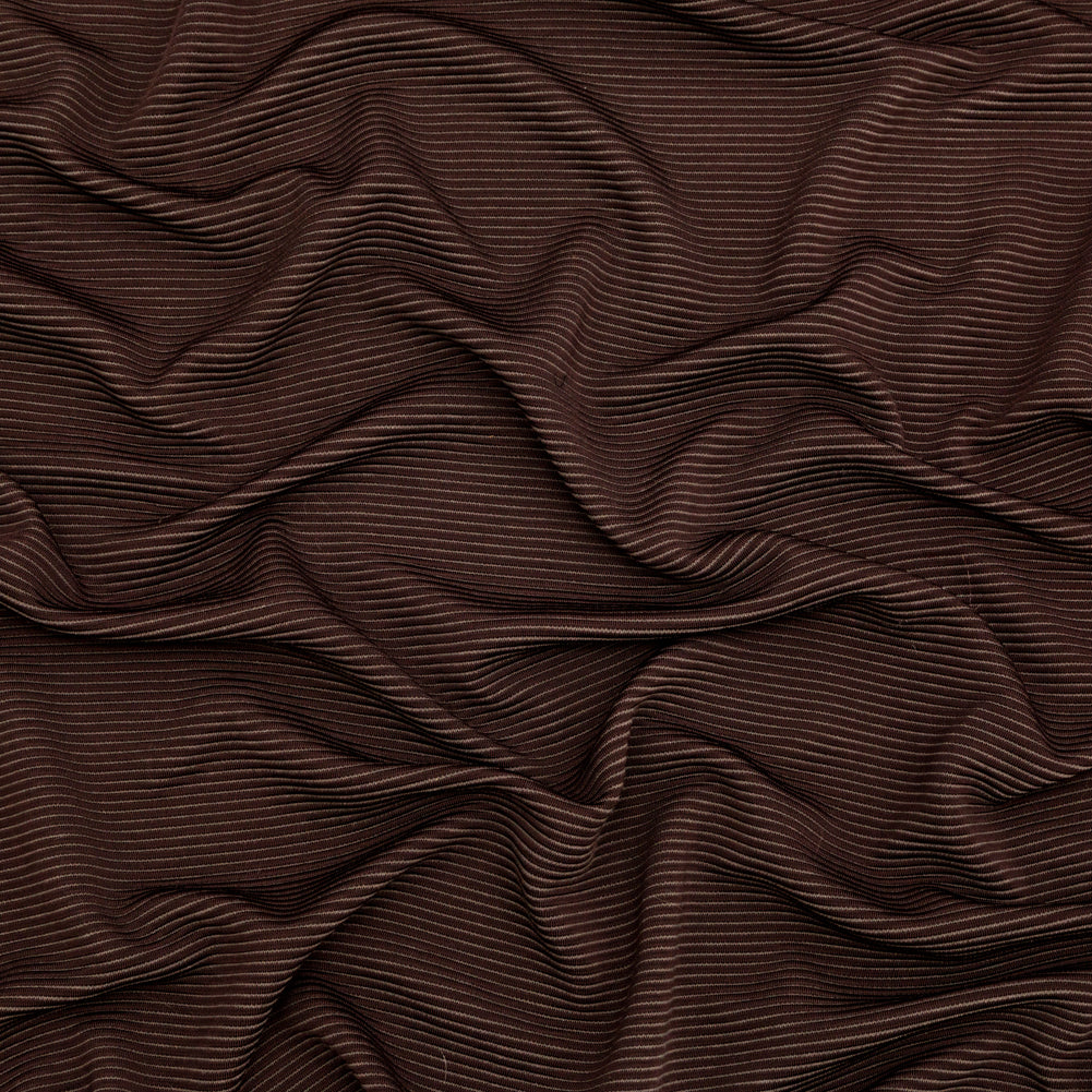 Brown and Gray Knit Ottoman