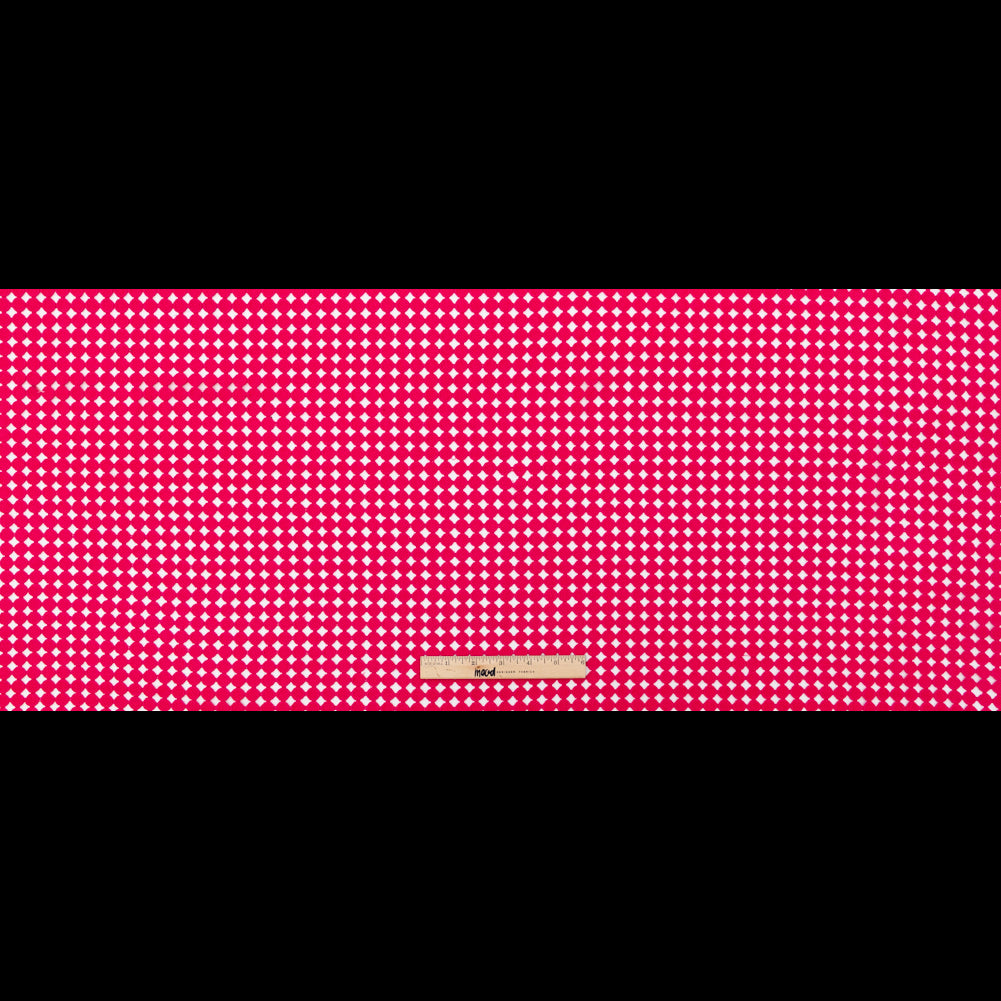 Cotton Guipure Lace - Hot Pink Geometric Full
