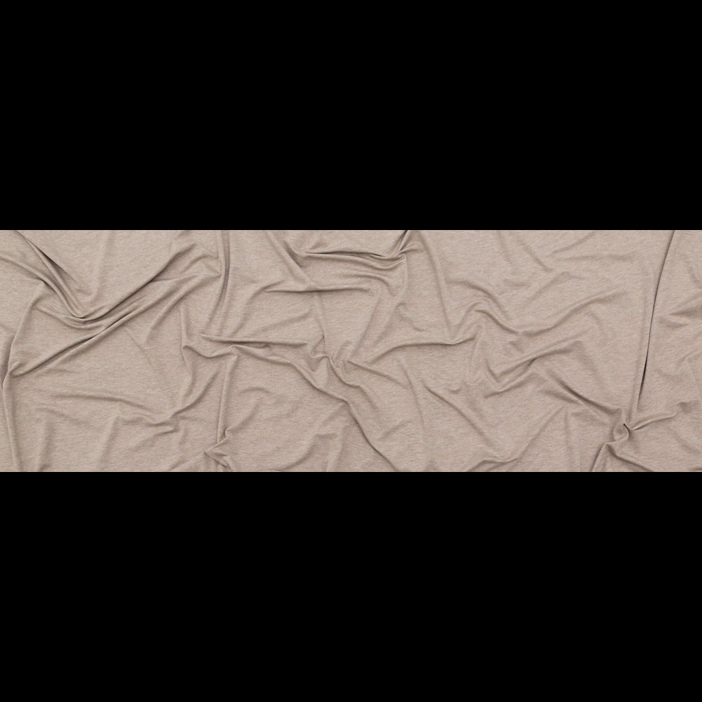 Italian Heathered Beige Stretch Rayon Jersey Full