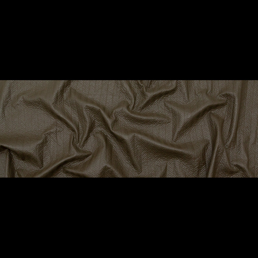 Muted Brown Chevron Quilted Coating with Filler Full